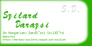 szilard darazsi business card